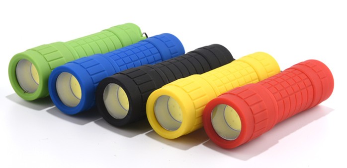 9LED COB plastic flashlights torches colorful gifts