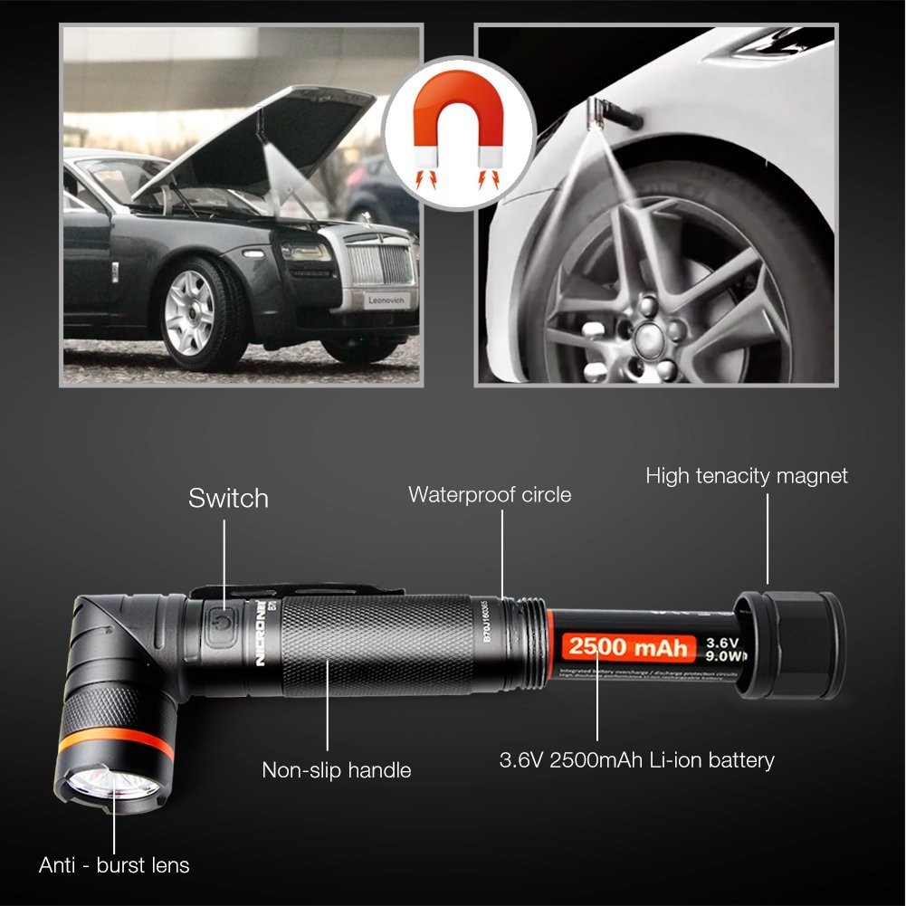 rechargerable  elbow flashlights with filter