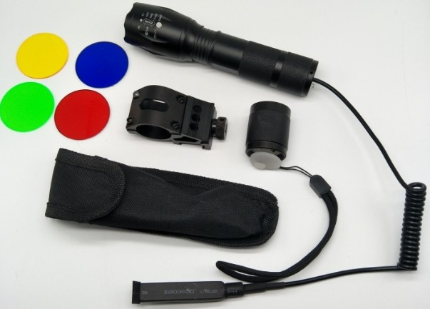USB rechargerable flashlight  with zoom function Set