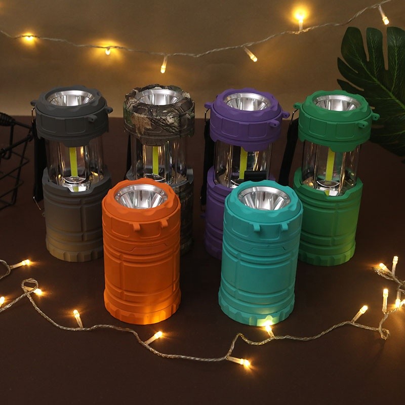 Color Tent Light Custom Portable Extendable Switch 3AA Dry Battery Outdoor Lamp