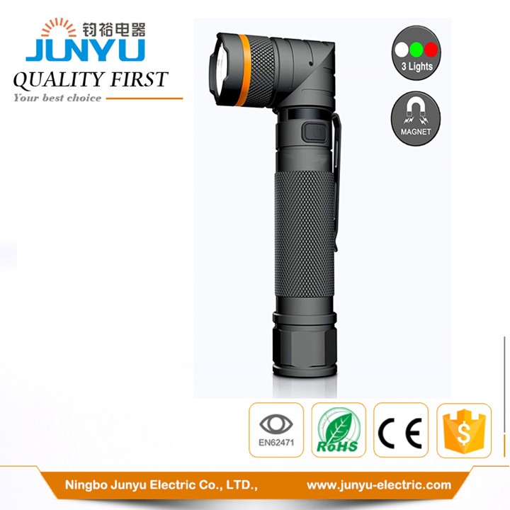 Rechargeable high power colorful head adjustable flashlights