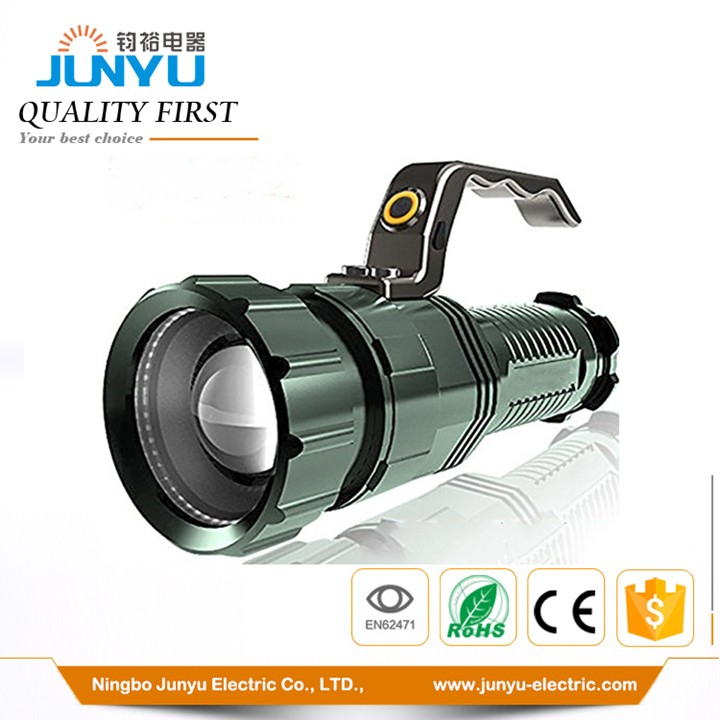Rechargeable high power zoomable hand lamp spotlight