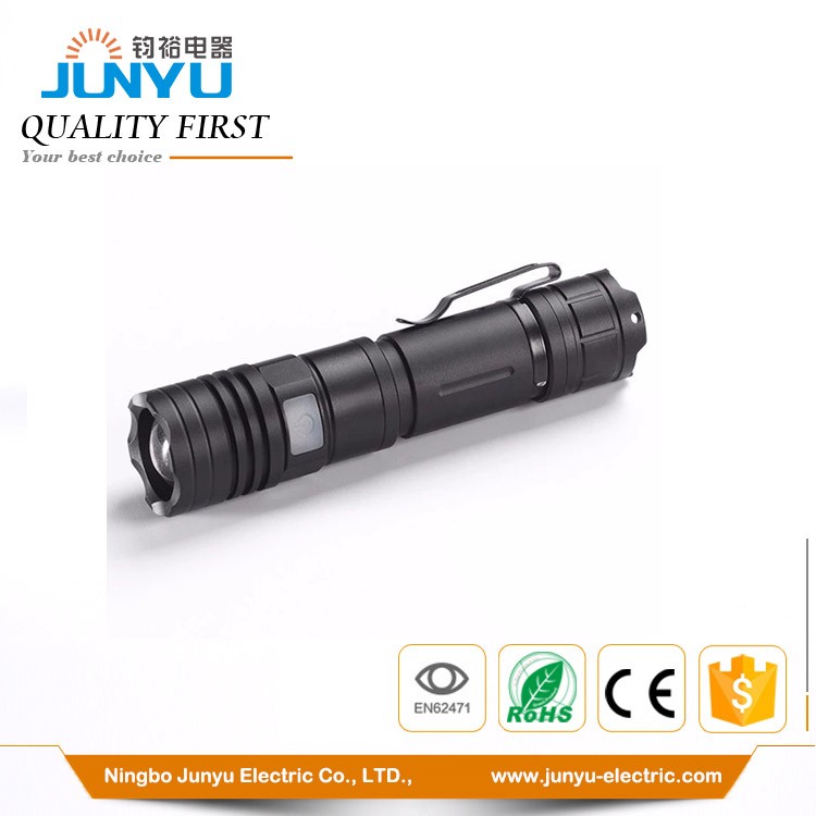 rechargerable USB zoomable aluminum EDC flashlights