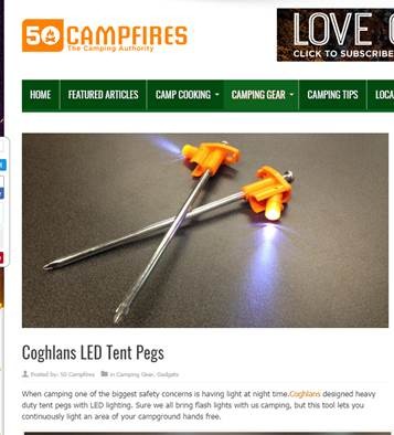 1 LED  Tent light camping light tent leg