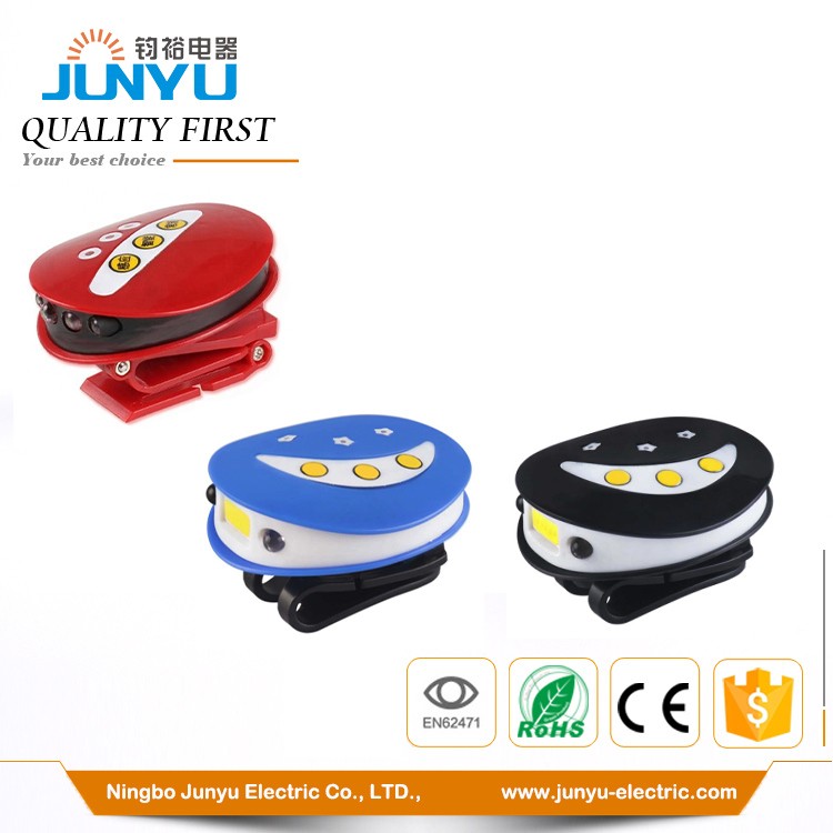COB Hat clip lamp With inflarered sensor head lights