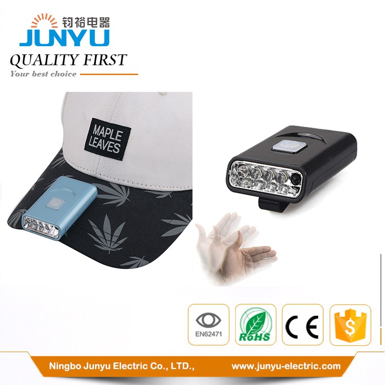 COB Hat clip lamp With inflarered sensor head lights