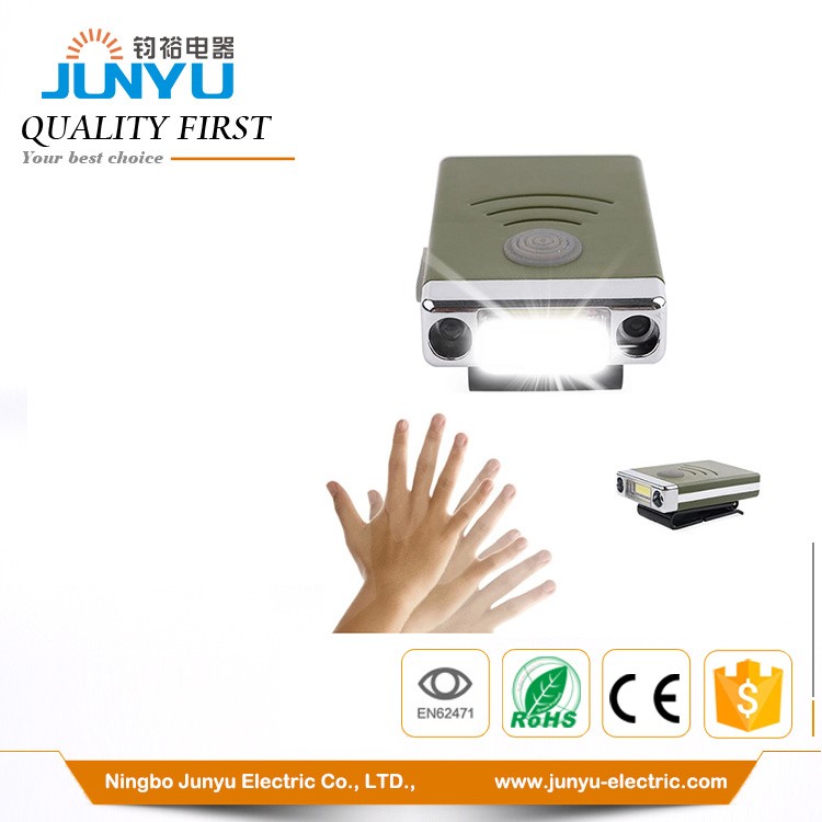 COB Hat clip lamp With inflarered sensor head lights