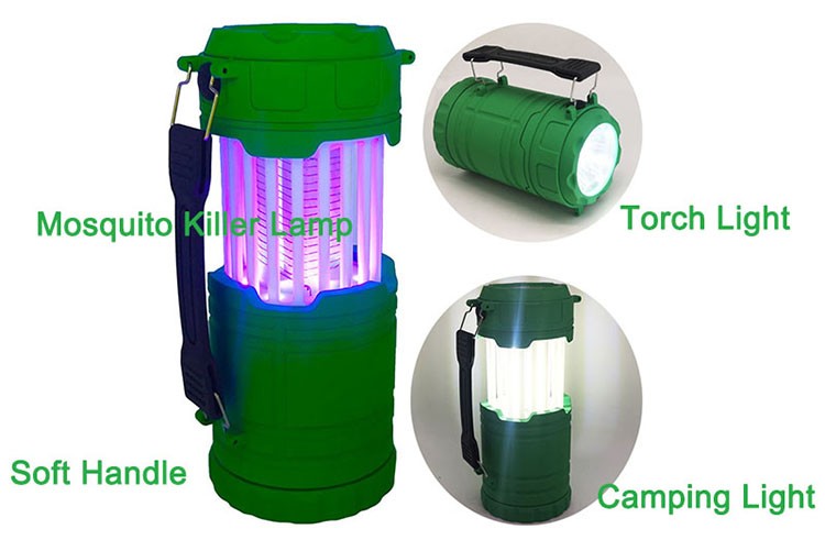 UV LED Tent Camping Lantern Emergency Lighting 2 in 1 Portable Mosquito Killer L