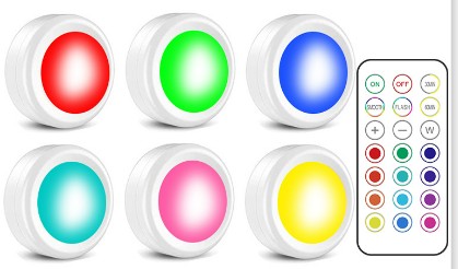 RGB 6pk Ambient Light colorful  night lamp Cabinet Light