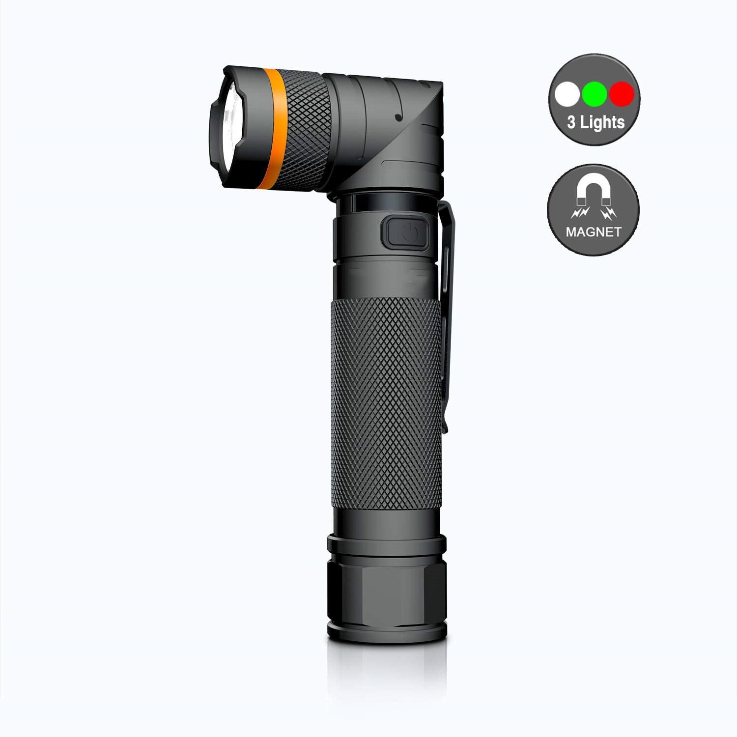 Rechargeable high power colorful head adjustable flashlights