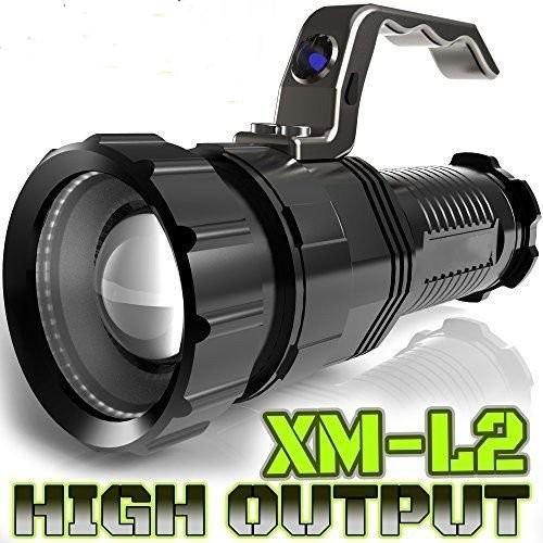 Rechargeable high power zoomable hand lamp spotlight