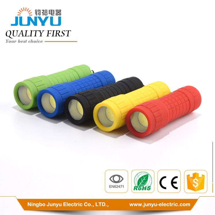 9LED COB plastic flashlights torches colorful gifts